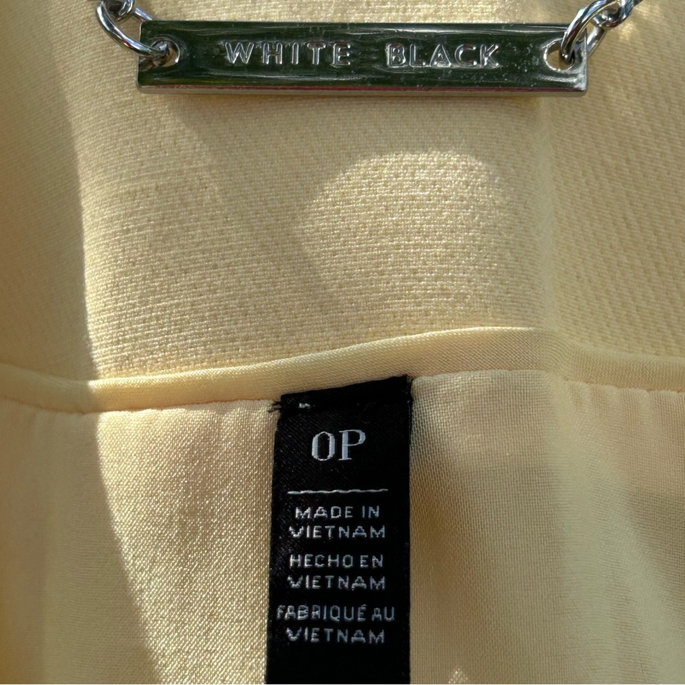NWOT WHITE HOUSE BLACK MARKET s0P beautiful blazer-lined-soft buttery yellow - Picture 3 of 4